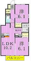 フェリオ　I 103 ｜ 千葉県鎌ケ谷市東初富３丁目3-42-1（賃貸アパート2LDK・1階・51.10㎡） その2