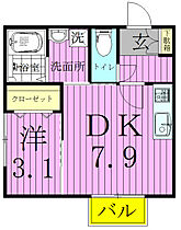 ドルフK－3 203 ｜ 千葉県松戸市上本郷398-2（賃貸アパート1DK・2階・29.59㎡） その2