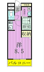 ベラ・ヴィスタ ワンルームの間取図画像