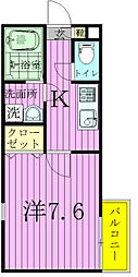 リブリ・オートレジデンス 1Kの間取図画像