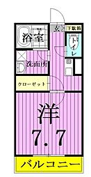 CEREZO五香A 1Kの間取図画像