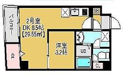 ジュネパレス松戸第67 1DKの間取図画像