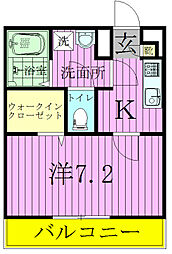 リブリ・オートレジデンス 1Kの間取図画像