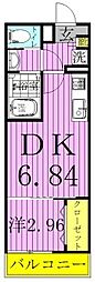 フロンティア 1DKの間取図画像