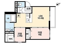 robot home 松戸新田(ロボットホーム マツドシンデン) 2LDKの間取図画像