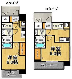 ファーストフィオーレ神戸スペラーレ 9階1Kの間取り