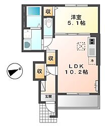 ハイランドヴィラ 1LDKの間取図画像