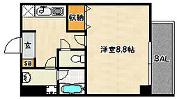 シンプルライフ新開地2 1Kの間取図画像