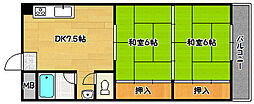 石上マンション 2DKの間取図画像