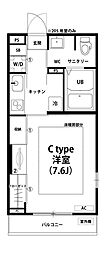 リブリ・滝台 1階1Kの間取り