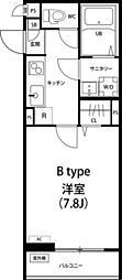 リブリ・ミニヨン 1Kの間取図画像