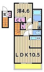 サンモールアイ 1LDKの間取図画像
