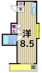 アイリスガーデン ワンルームの間取図画像