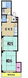 マンションミツオカ 2DKの間取図画像