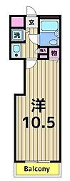 グリーンプラザ西亀有 1Kの間取図画像