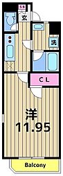 セルクルーズ綾瀬 1Kの間取図画像