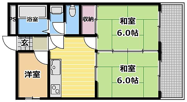 新京阪ビル ｜大阪府守口市京阪本通2丁目(賃貸マンション3DK・6階・43.30㎡)の写真 その2