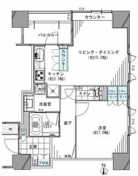 PRESIS半蔵門 1LDKの間取図画像