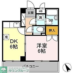 バーチェ 1DKの間取図画像