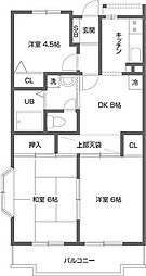 グレイスヴィラ 3DKの間取図画像