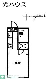 光ハウス ワンルームの間取図画像