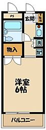ペガサスマンション百合ケ丘 ワンルームの間取図画像