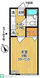 ペアハイム10 1Kの間取図画像