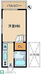 コーポアド 1Kの間取図画像