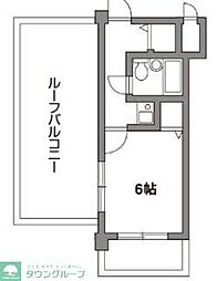 リズ生田 1Kの間取図画像