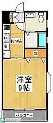 ヴィラ・フィオーレ2 1Kの間取図画像