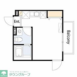 FIRST HILLS ワンルームの間取図画像