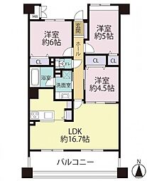 リビオ柏木 3LDKの間取図画像
