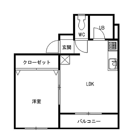 クオリティハウス高宮 401｜福岡県福岡市南区高宮２丁目(賃貸マンション1LDK・4階・38.00㎡)の写真 その2