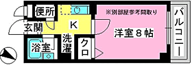 ジュネス井尻駅前 405 ｜ 福岡県福岡市南区井尻１丁目（賃貸マンション1K・4階・25.46㎡） その2