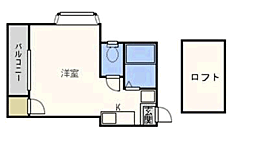 EPOCH大橋南 1Kの間取図画像