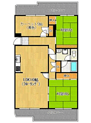 春日サンハイツ3 3LDKの間取図画像