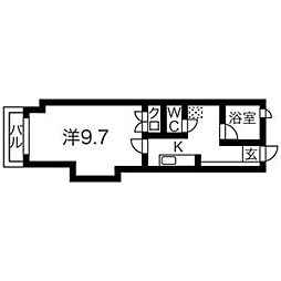 オリオン5 1Kの間取図画像