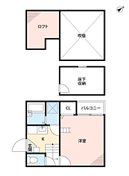 コンフォートベネフィス大橋南2 1Kの間取図画像