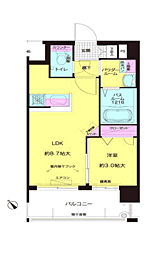 エフ・パルク高宮 1LDKの間取図画像