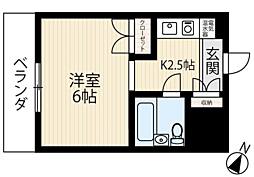 ルエメゾンロワールユニバーシティ 1Kの間取図画像
