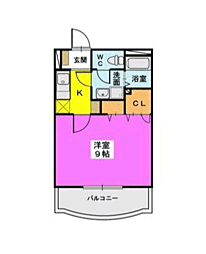ソフィアパレス 1Kの間取図画像
