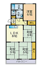 第3八郎丸ビル 4DKの間取図画像