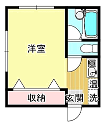 ビバリーハウス井尻3B ワンルームの間取図画像