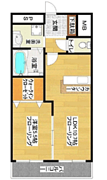 シャルマンビオス 1LDKの間取図画像