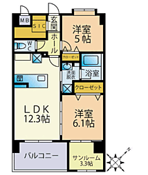 Sun・Blesso塩原 2SLDKの間取図画像