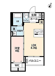 rh井尻 1LDKの間取図画像