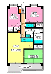 エスポワール21 3LDKの間取図画像