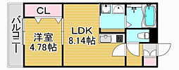 フェニックス春日フォレストシティ 1LDKの間取図画像