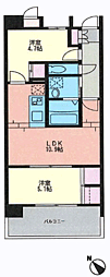 KDX清水レジデンス 2LDKの間取図画像