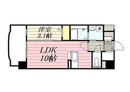 elcoco六ッ角 1LDKの間取図画像
